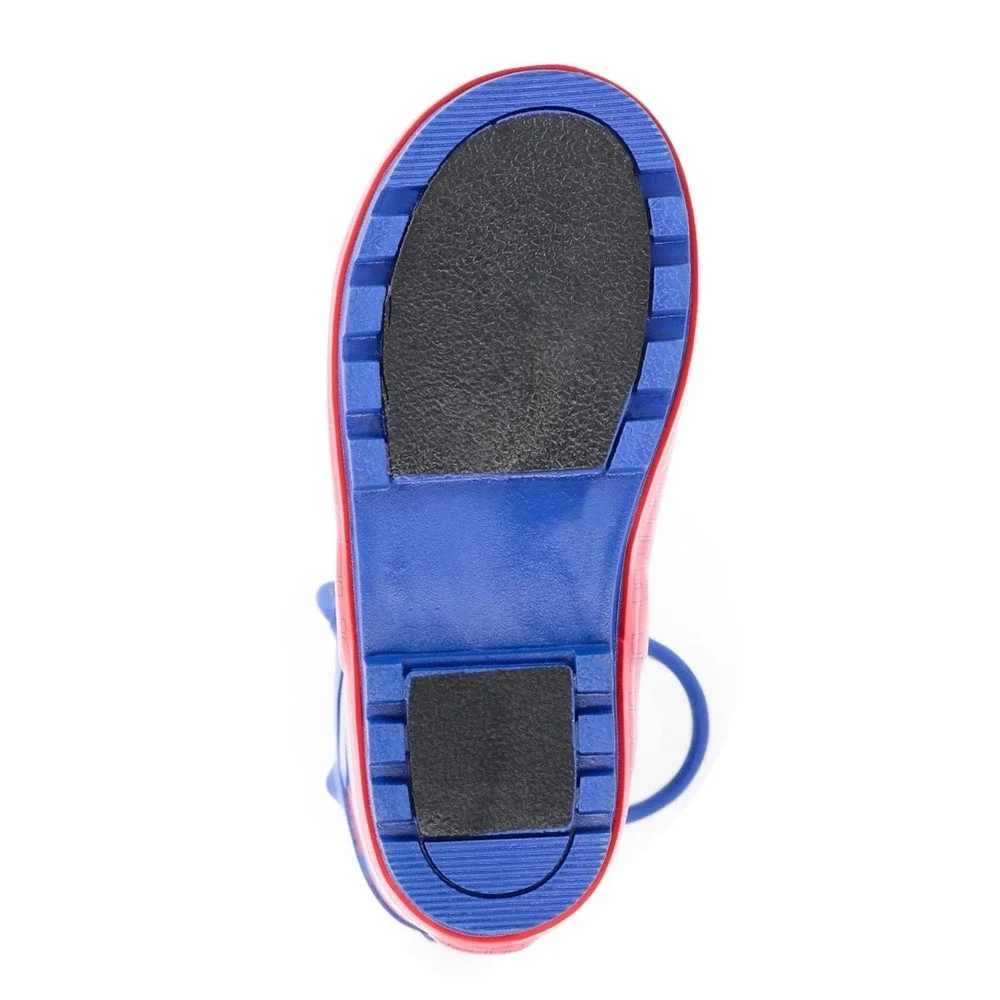 Marvel Spider-Man Toddler Boys Rain Boots‎ Blue Red Rubber Size 5/6 Waterproof